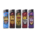 Elektrofeuerzeuge "Skull mit Krone" 50er Display