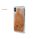 Handyh&uuml;lle TPU mit fl&uuml;ssigem Glitzer in gold...