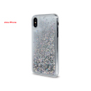 Handyh&uuml;lle TPU mit fl&uuml;ssigem Glitzer in silber...