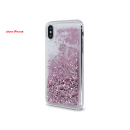 Handyh&uuml;lle TPU mit fl&uuml;ssigem Glitzer in lila...