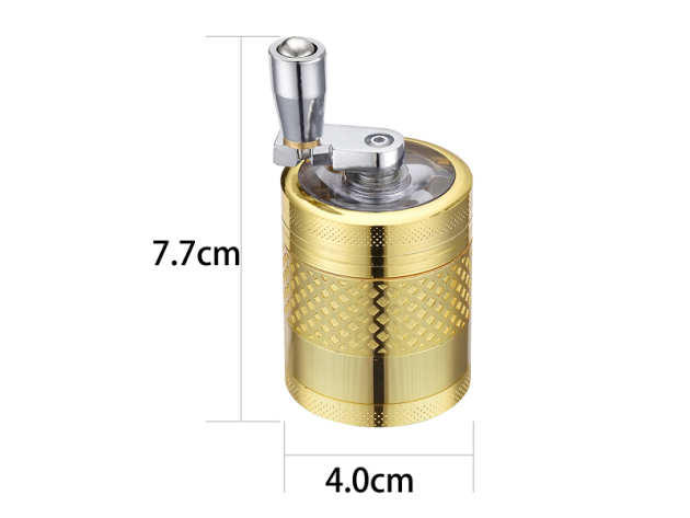 Kurbelgrinder "Classic mini" Silber / Gold / Schwarz; Metall; 4-tlg. 4.0 x 7.7cm