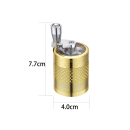 Kurbelgrinder "Classic mini" Silber / Gold / Schwarz; Metall; 4-tlg. 4.0 x 7.7cm