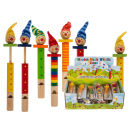 Holz-Musikpfeife "Clown", ca. 12 cm, 24er Display