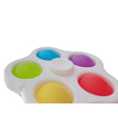 POP IT Stressabbau Spiel S, weiß Mini Schlüsselbund; Ø 7,5 cm, einzeln