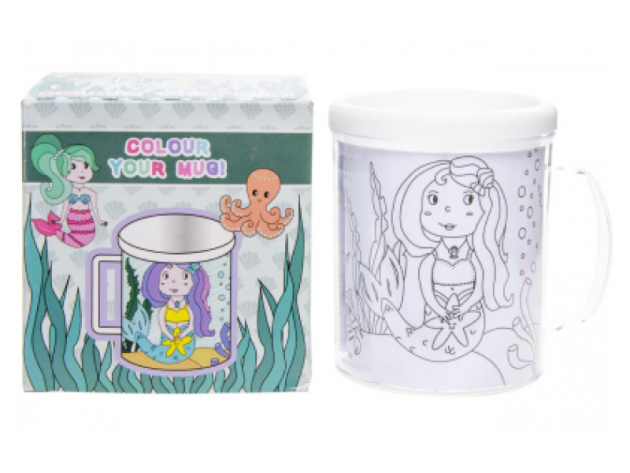 Becher zum bemalen "Meerjungfrau"