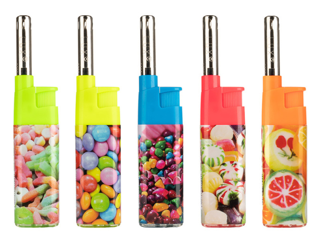 Stabfeuerzeuge Mini "Candy";  50er Display