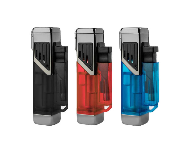 Sturmfeuerzeuge "Ben" 4er Jet-Flame, 6er Display