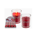 Duftkerze (Rose) im Glas, "Love", ca. 6...