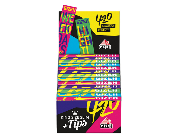 Gizeh 420 Edition King Size Slim 26 Hefte je 34 Blatt + 34 Tips