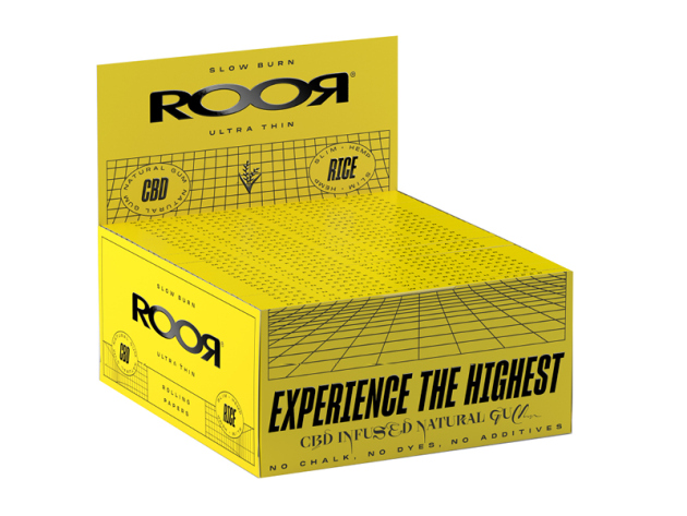 RooR Rolling Paper - Slim - Rice; Display mit 50 Heftchen á 32 Blatt