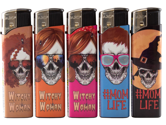 Elektrofeuerzeuge "Skull", 50er Display