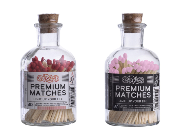 Streichhölzer "Lea" 80 Stück im Glas, 6,5cm, Einzeln