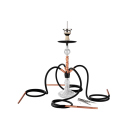 Shisha "Heroes" transparent/ rosegold; 70 cm; 4...