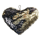 Pailletten - Herzkissen, versch. Farben, 6er Pack