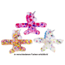 Pl&uuml;sch Einhorn Klapparmband, 3-fach sortiert, einzeln