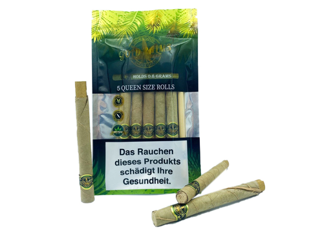 Gold Palms Beedi Blunt Wraps "QUEEN SIZE" 5er Pack