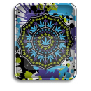 Metall Drehunterlage "Splatter Leaf Symbols...