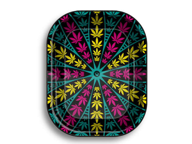 Metall Drehunterlage "Mandala Leafs 1/4", 18 x 14 cm