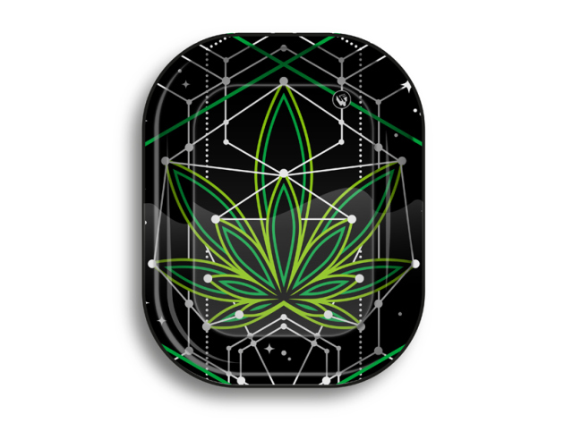 Metall Drehunterlage "Space Weed 1/4", 18 x 14 cm