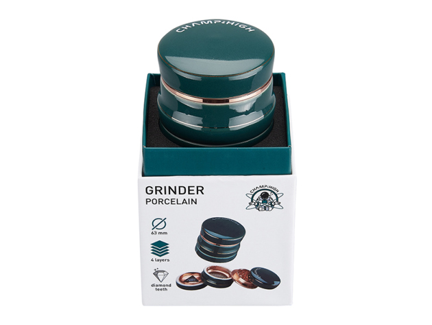 Grinder aus Porzellan; grün, 4-tlg.; Ø 63 mm