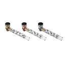 Glaspfeifen "Skull" mit Metallkopf, 9,5cm; 15er Display