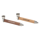 Handpfeife "Wooden" Metall- und Holzpfeifen 12cm; 12er Display