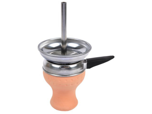 Shishakopf Ton "natur" mit Aufsatz & Griff