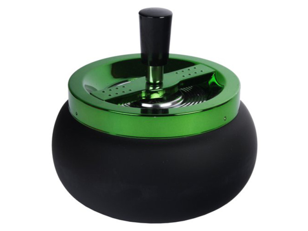 Drehaschenbecher "Grüner Deckel" Ø 13 cm