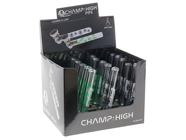 Glaspfeifen "Cosmos & Leaf", 9,5 cm, 15er Display