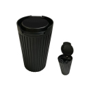 Autoaschenbecher "Linien" schwarz; 6er Display