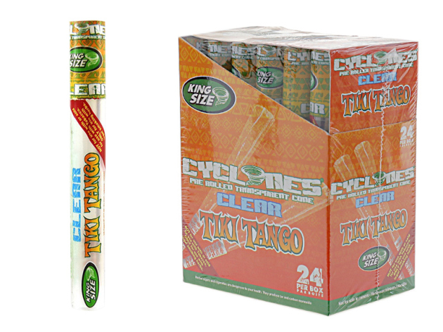 Kopie von Cyclones Cone CLEAR "Tiki Tango", King Size  24er Display
