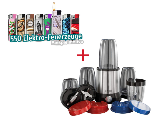 Aktion 550 Feuerzeuge + Russell Hobbs Multifunktionsmixer NutriBoost