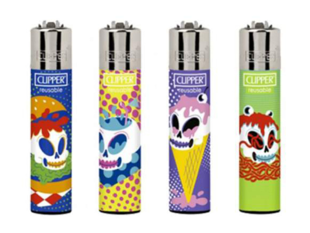 Clipper Large FOOD SKULLS, 48er Display