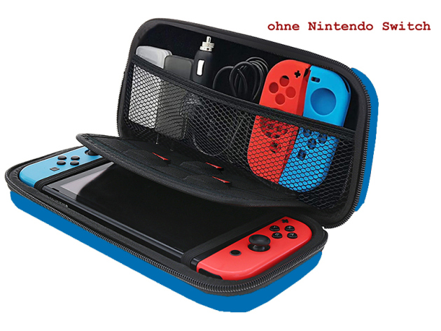 Transportetui für die Nintendo Switch und Zubehör- blau, UVP: 14,99 Euro