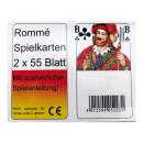 Romm&egrave; Spielkarten; 2 x 55 Blatt