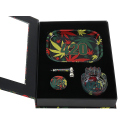 Geschenkbox "Weed" Grinder, Weed Pipe, Drehunterlage & Aschenbecher, versch. Motive; einzeln