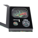 Geschenkbox "Weed" Grinder, Weed Pipe, Drehunterlage & Aschenbecher, versch. Motive; einzeln