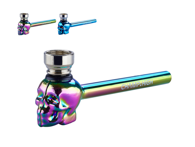 Glaspfeife "Skull" 4,5 x 13,0 cm, einzeln