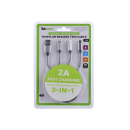 Tekmee Ladekabel USB auf Lightning, USB-C, Micro-USB...