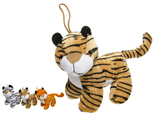 Plüsch Tiger, 16 cm, 3-fach sortiert, einzeln