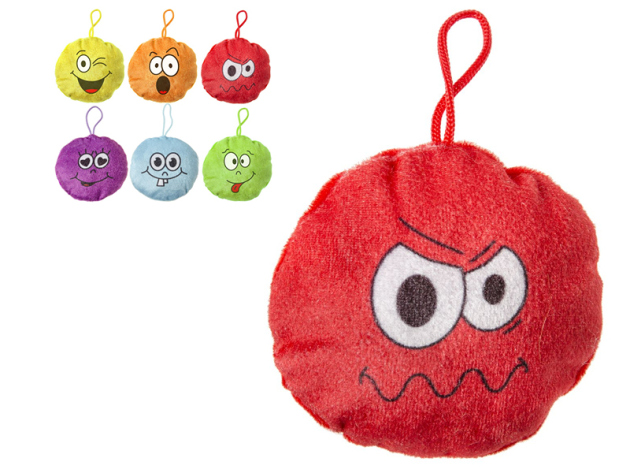 Plüsch Lachgesichter, ca. 10 cm, 6-fach sortiert, einzeln
