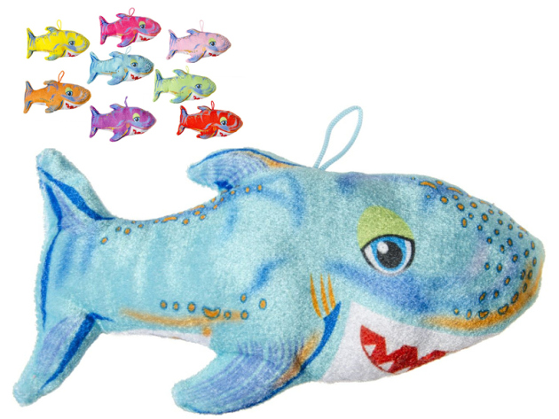 Plüsch Hai, ca. 22 cm, 8-fach sortiert, einzeln