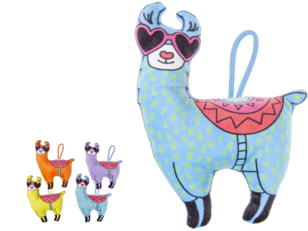 Plüsch Lustiges Alpaka, ca. 19 cm, 4-fach sortiert, einzeln