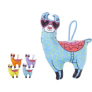 Pl&uuml;sch Lustiges Alpaka, ca. 19 cm, 4-fach...