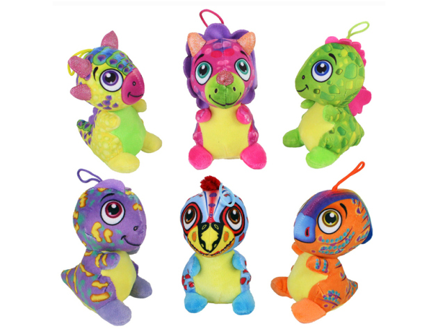 Plüsch Dinosaurier, ca 14 cm, 6-fach sortiert, einzeln