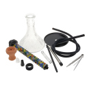 Shisha "Skull &amp; Mask";  klar &amp; farbig,...