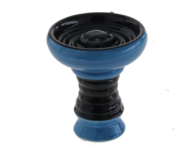 Shisha Kopf Keramik "Schwarz-Blau"; Höhe ca.9 cm;  Ø ca. 7,8 cm