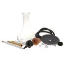 Shisha "Transparent- Weiß-Gold";...