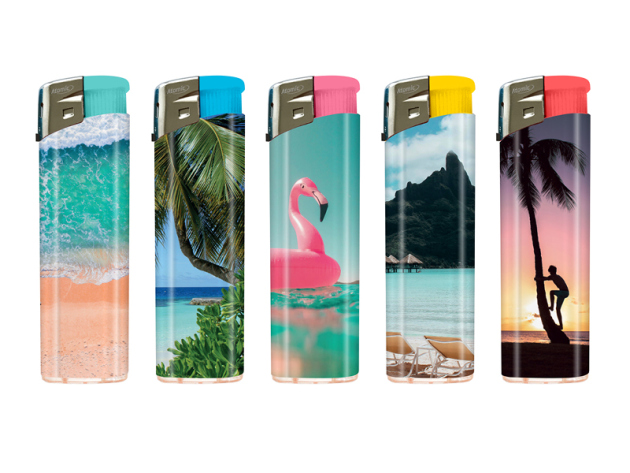 Elektrofeuerzeuge "Beach Life", 50er Display