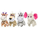 Pl&uuml;sch Wilde Tiere, ca. 16 cm, 4-fach sortiert, einzeln